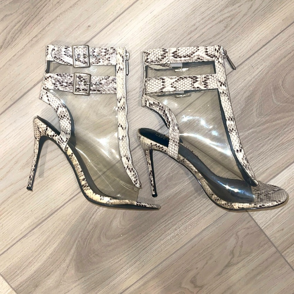 Cape Robbin Snake Skin Heels